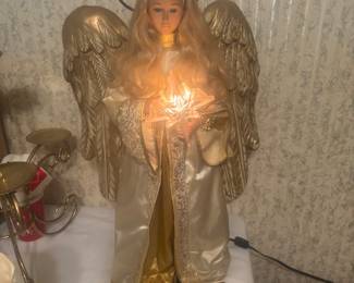 Vintage Holiday Creations 1999 Animated Christmas Angel 25” Light Star w box