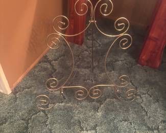 Large brass easel