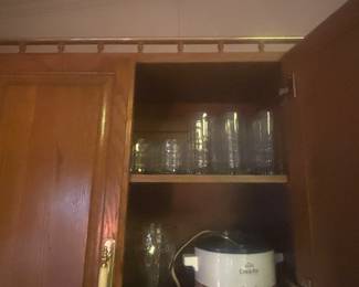 Rival crockpot, large coke glass and heavy drinking glasses