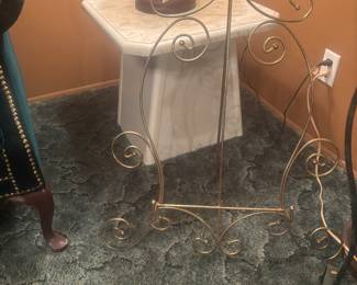Large brass easel