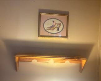 Victorian shoe picture and cedar shelf