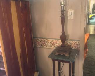 Plant stand and lamp