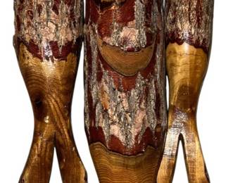 Decorative Stringer of Carved Fish
