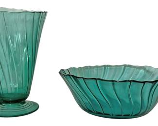 Jeanette Ultramarine Swirl Vase Bowl