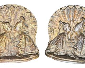Art Deco Cast Iron Book Ends