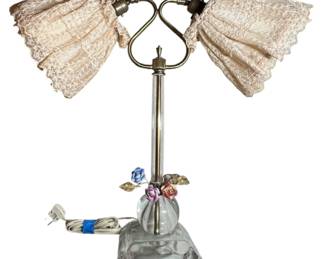 Boudoir Lamp with Double Shade