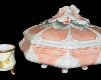 Small Filigree Pot Italian Lidded Bowl