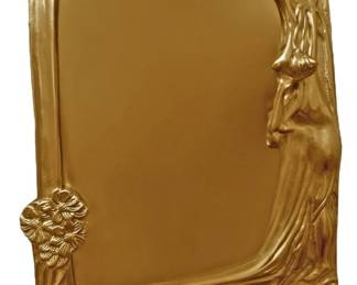 Vintage Art Nouveau, Brass Mirror