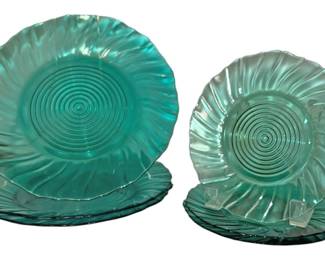 Jeanette Ultramarine Swirl Plates
