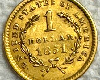 1851 One-Dollar Liberty Head with Coronet
