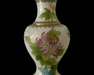 Floral Cloisonne Vase