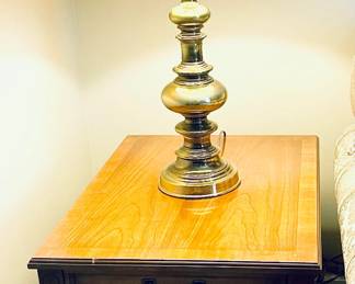 End Table/Brass Table Lamp