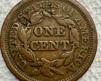 1852 Braided Hair Large Cent