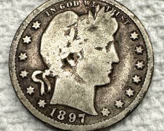1897 Quarter Dollar Barber