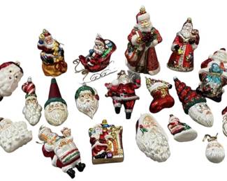 Glass Santa Claus Ornaments