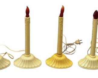 6 Vintage Electric Candles Christmas Decor