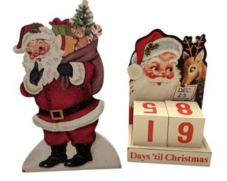 Wooden Santa Countdown Calendar