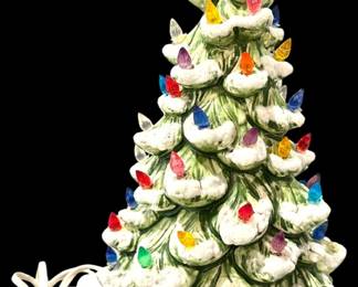 Vintage Ceramic Lit Christmas Tree