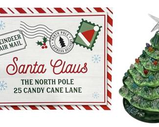 Ceramic Christmas Tree Plaque
