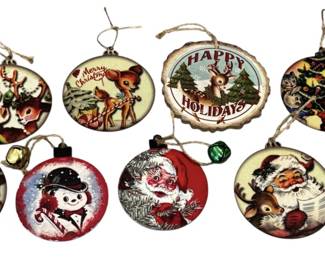 Vintage Wooden Christmas Ornaments
