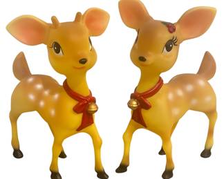 Two 24inch Reindeer Blow Molds