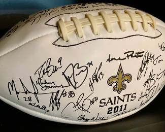 Autographed Saints Football 