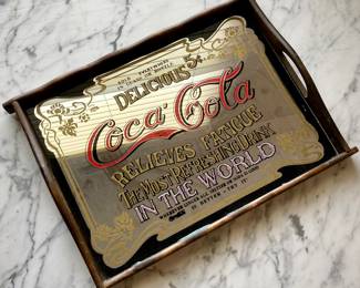Vintage Coca-Cola Mirror Tray 