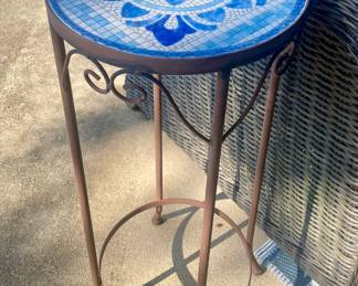 Mosaic Plant Stand/Side Table 