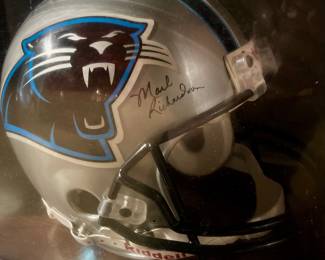 Autographed Carolina Panthers Helmet 