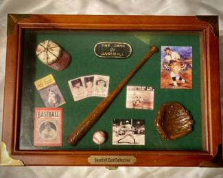 Baseball Memorabilia Shadow Box 
