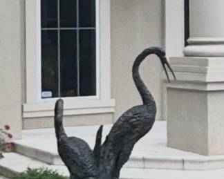 Bronze Crane Fountain