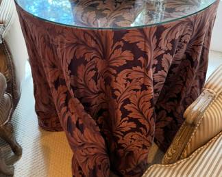 Round Table with silk cloth