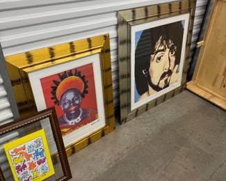 Framed Art by Warhol and Hering