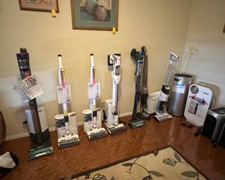 SHARK vacuums, all made for QVC.  All have been used or demonstrated only a few times.  All air purifiers are is great working condition with new filters.