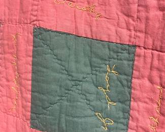Members name stitched on the quilt