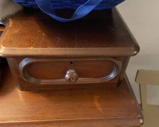 Close view of 1 or 3 small drawers