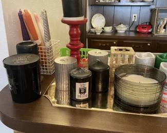 Candles galore....some have been burned, some are new