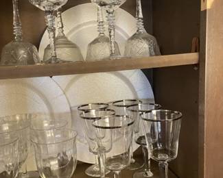 Crystal wine glasses & goblets