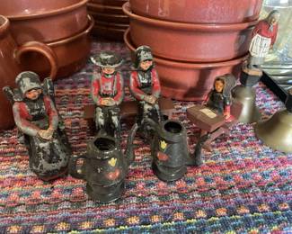 Cast Iron salt & pepper shakers - old