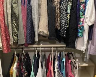 Ladies Sweaters, light jackets, swim suits, shirts, t-shirts, camisoles