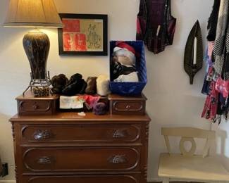 40's time period chest. 3 large drawers; 3 small drawers on top. Good condition