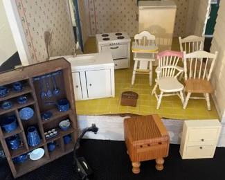 Doll house kitchen furniture