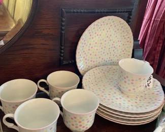 Coffee/Cake plate set - Service for 6