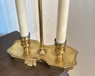 Vintage Brass Sconce with Black Shade