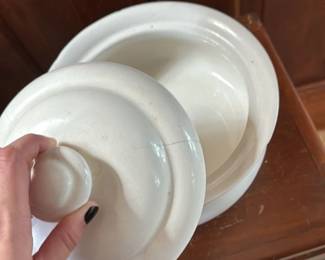 Antique Ceramic Chamber Pot with Lid