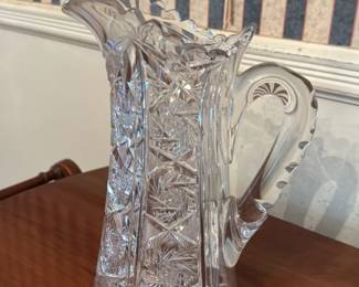 American Brilliant Cut Glass Pitcher