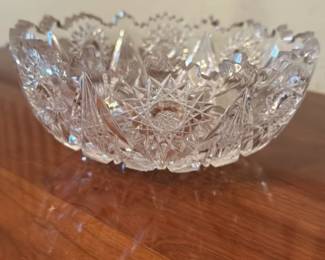 Antique American Brilliant Cut Glass Bowl
