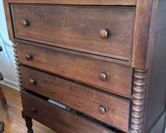 Antique Spool Turned Chest of Drawers