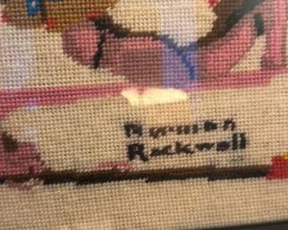 Normal Rockwell "The Saturday Evening Post" Needlepoint Art