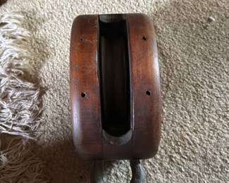 Antique Wooden Block and Tackle Pulley